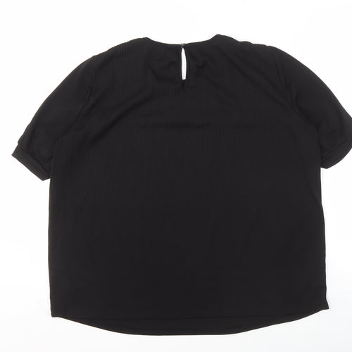 Adrianna Papell Women's Black Top, Size S, Elegant Design