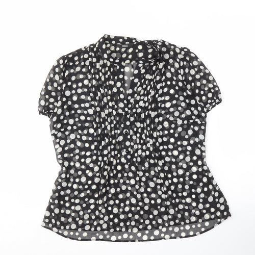 Marks and Spencer Women's Black Polka Dot Blouse