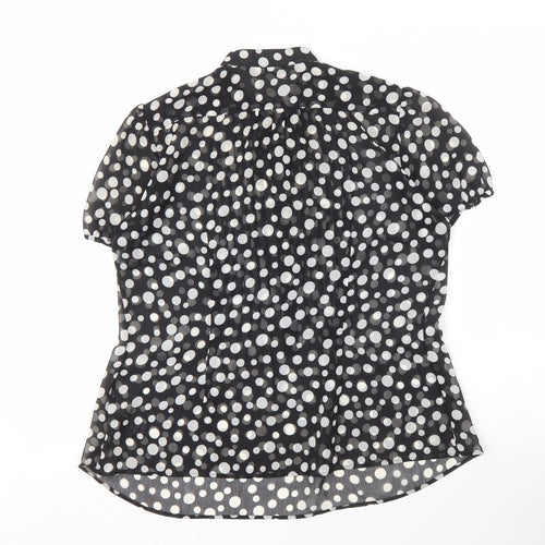 Marks and Spencer Women's Black Polka Dot Blouse