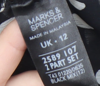 Marks and Spencer Women's Black Polka Dot Blouse