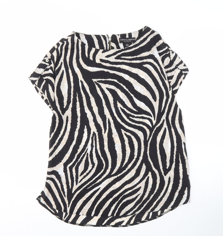 Dorothy Perkins Zebra Print Multicoloured Top UK 12