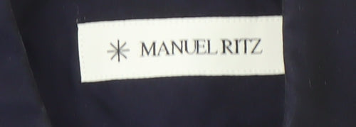 Manuel Ritz Men's Blue Button-Up Shirt Size M