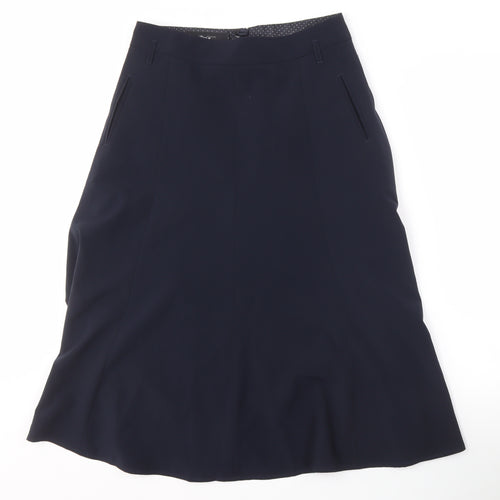 Un Jour Ailleurs Women's Blue A-Line Midi Skirt, Size 10