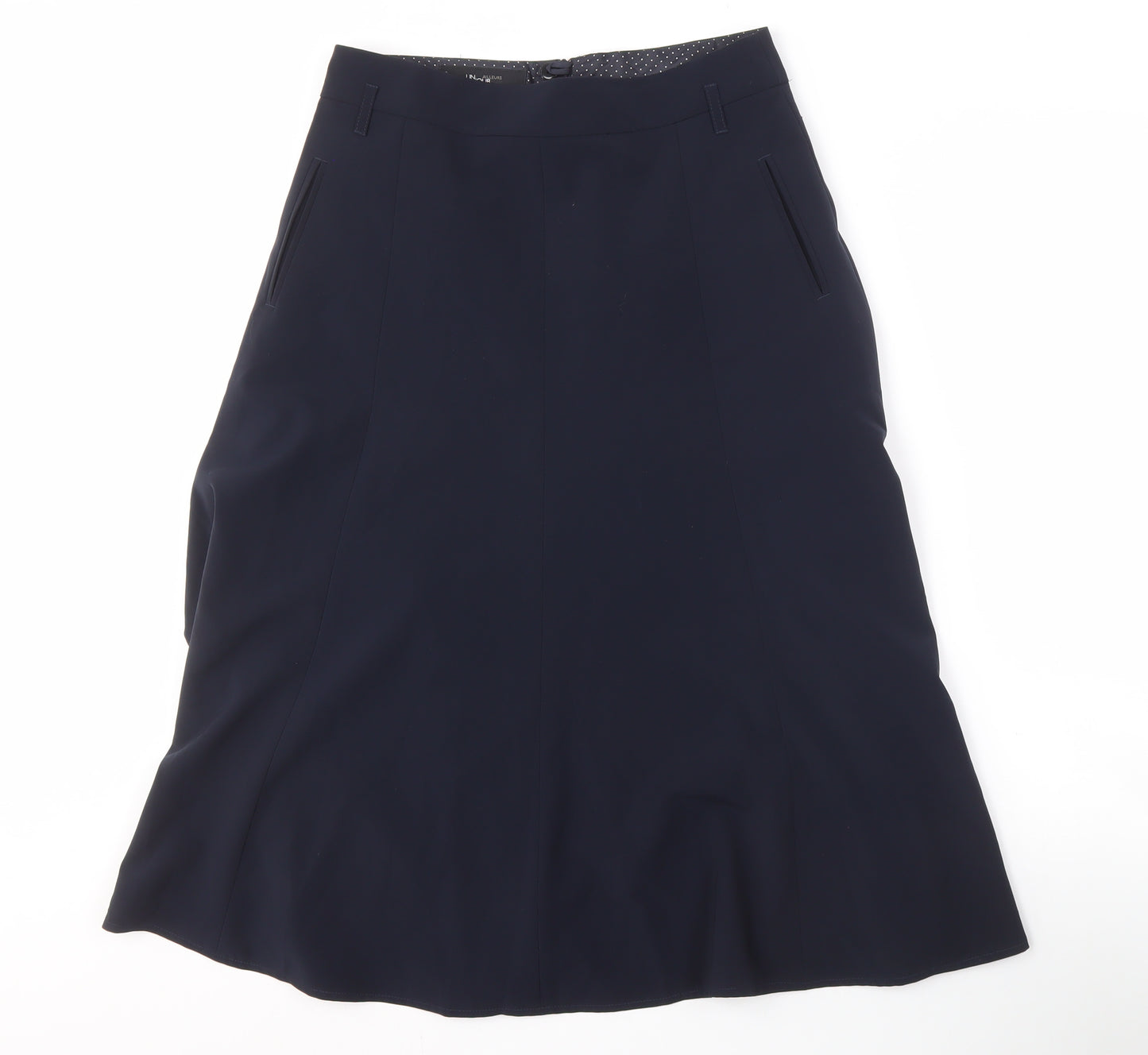 Un Jour Ailleurs Women's Blue A-Line Midi Skirt, Size 10