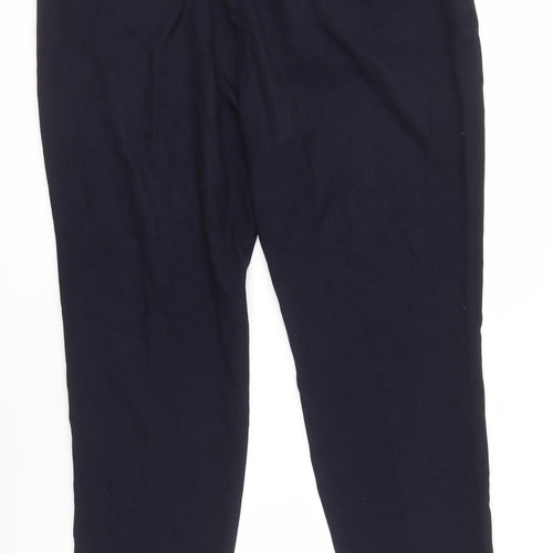 Next Womens Navy Cropped Trousers Size 20R