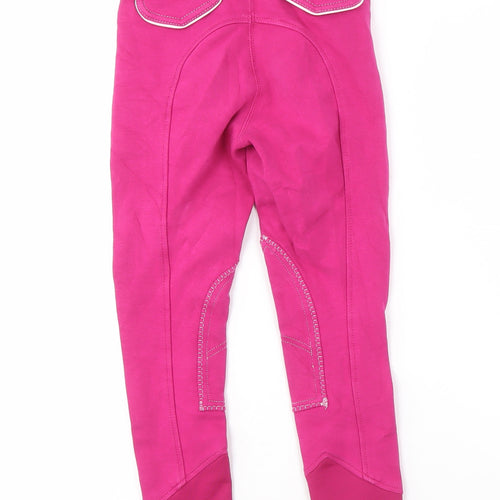 EQUITHEME Girls Pink Riding Trousers Size 9 Regular Fit