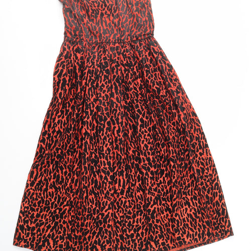Jelly Women's Red Animal Print Dress, Size 10