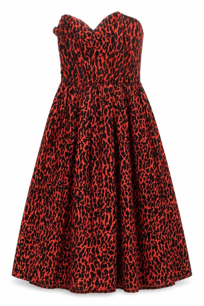 Jelly Women's Red Animal Print Dress, Size 10