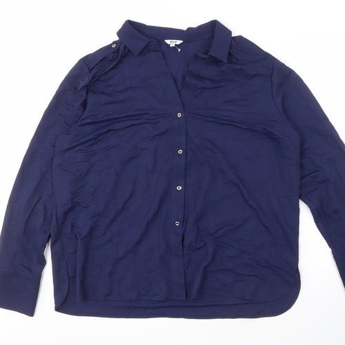 Khost Women's Blue Button-Up Shirt, Size 18