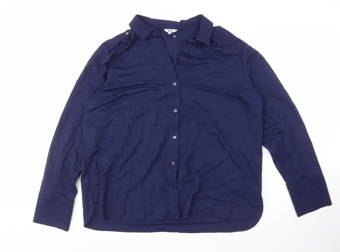 Khost Women's Blue Button-Up Shirt, Size 18