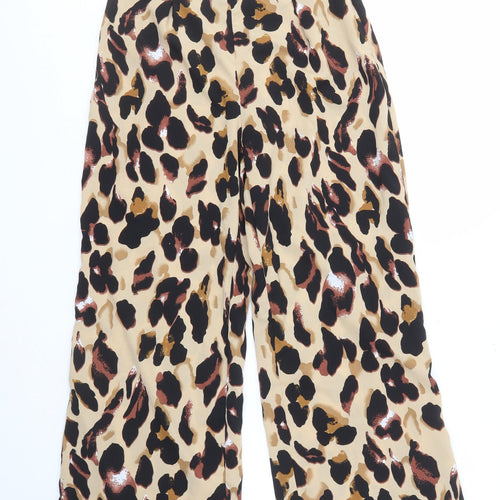 PrettyLittleThing Women's Beige Animal Print Trousers