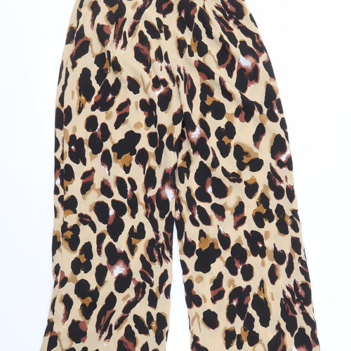 PrettyLittleThing Women's Beige Animal Print Trousers