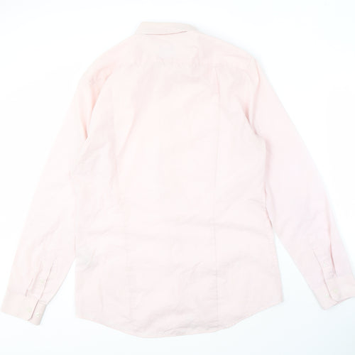 H&M Men’s Pink Slim Fit Long Sleeve Shirt M