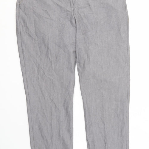 Warehouse Women's Grey Straight Trousers Size 12