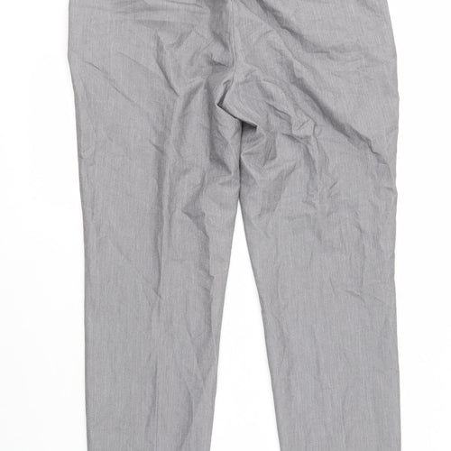 Warehouse Women's Grey Straight Trousers Size 12