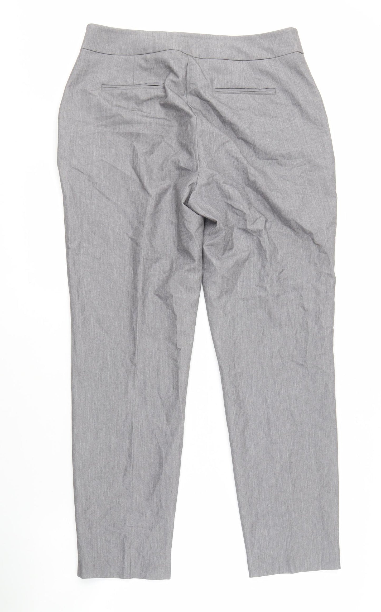 Warehouse Women's Grey Straight Trousers Size 12