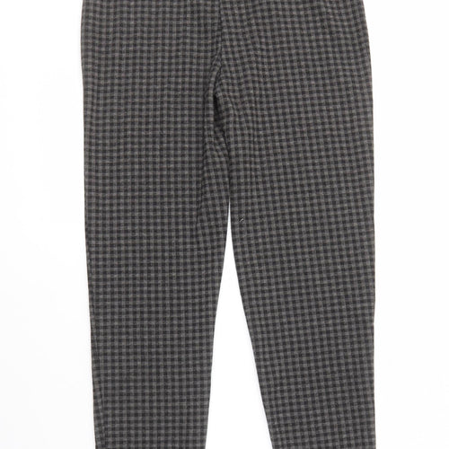 Brave Soul Women's Black Check Trousers M Size