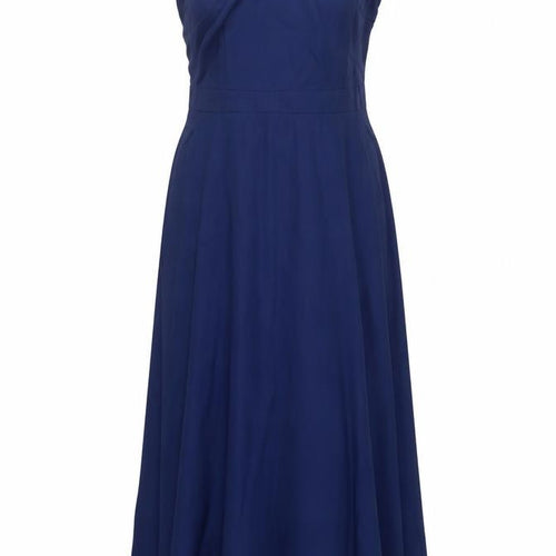Boohoo Women's Blue A-Line Midi Dress Size 14 Formal