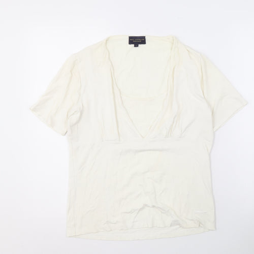 Paul Costelloe Dressage Women's Ivory V-Neck Blouse
