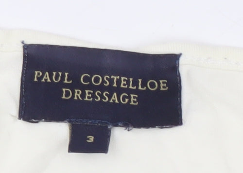 Paul Costelloe Dressage Women's Ivory V-Neck Blouse