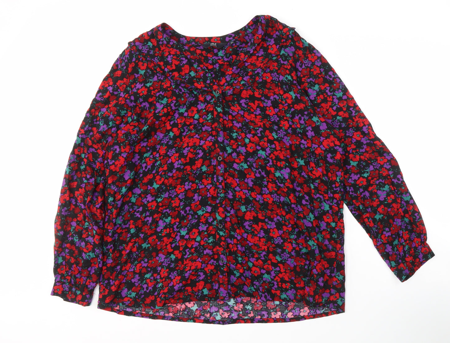 Isle Collection Women's Multicoloured Floral Blouse Size 22
