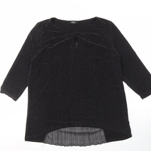 Klass Women's Black 3/4 Sleeve Blouse, Size 12