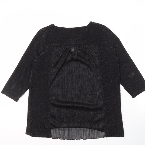 Klass Women's Black 3/4 Sleeve Blouse, Size 12