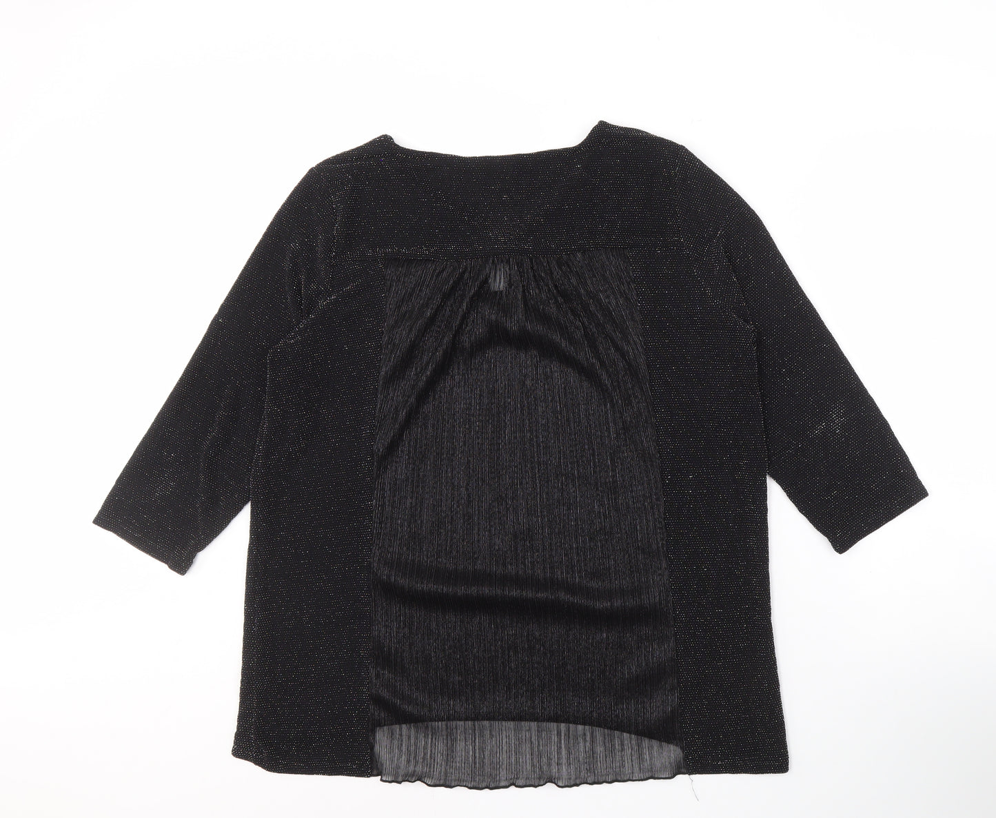 Klass Women's Black 3/4 Sleeve Blouse, Size 12