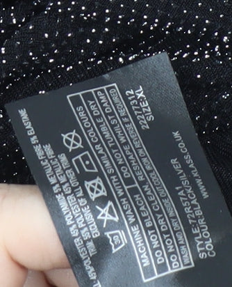 Klass Women's Black 3/4 Sleeve Blouse, Size 12