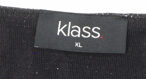Klass Women's Black 3/4 Sleeve Blouse, Size 12