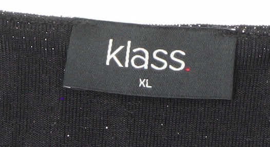 Klass Women's Black 3/4 Sleeve Blouse, Size 12