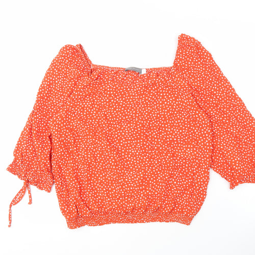 Mint Velvet Women's Red Polka Dot Tunic Blouse Size 14