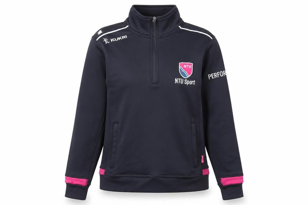 Front view of Kukri unisex blue 10 pullover sports sweatshirt