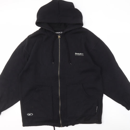 Reebok Women's Black Full Zip Hoodie, Size 12, Excellent