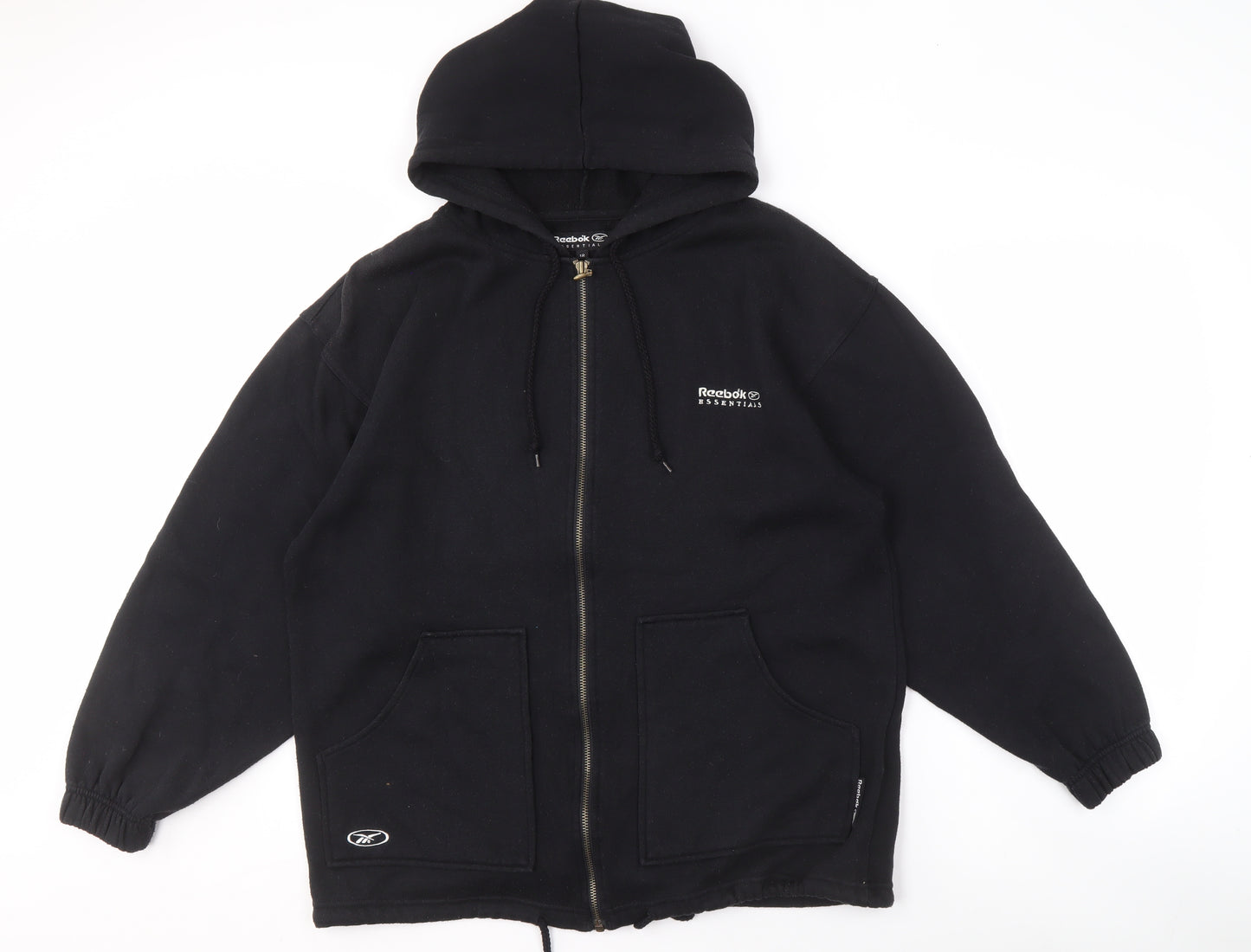 Reebok Women's Black Full Zip Hoodie, Size 12, Excellent