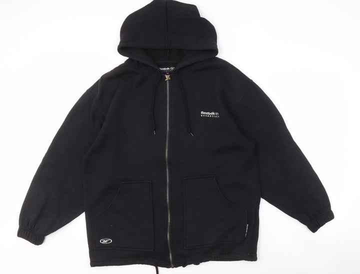 Reebok Women's Black Full Zip Hoodie, Size 12, Excellent