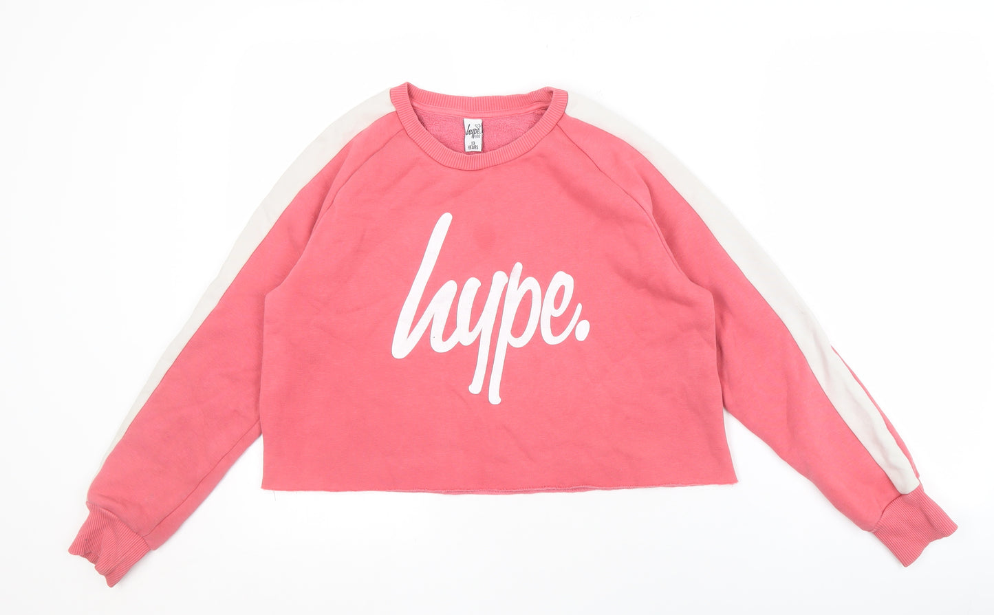 Hype Girls Pink Logo Pullover Sweatshirt 13 Years