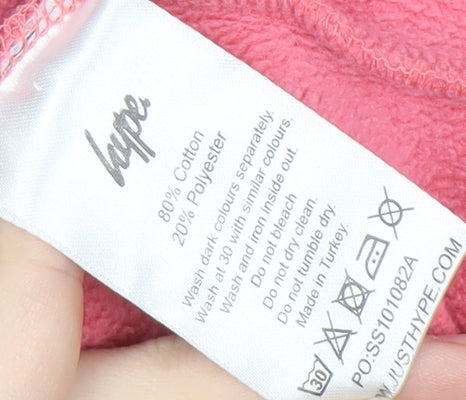 Hype Girls Pink Logo Pullover Sweatshirt 13 Years