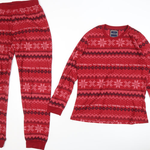 SoulCal & Co Women's Red Pyjama Set UK 10-12