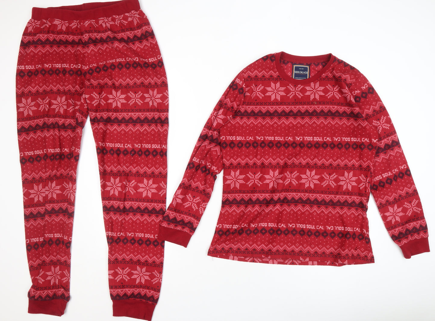 SoulCal & Co Women's Red Pyjama Set UK 10-12