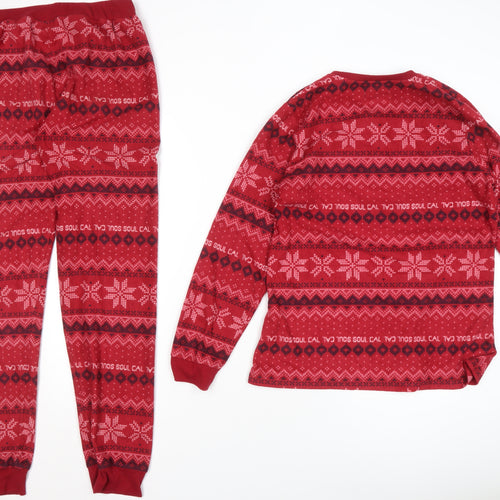 SoulCal & Co Women's Red Pyjama Set UK 10-12