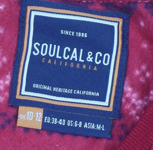 SoulCal & Co Women's Red Pyjama Set UK 10-12