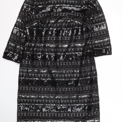 Marks and Spencer Women’s Black Sequin Sheath Dress Size 12