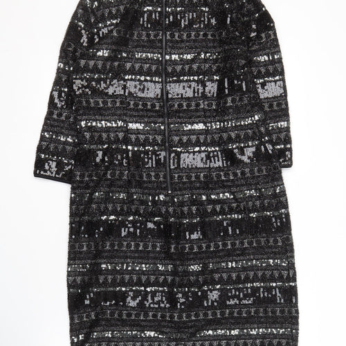 Marks and Spencer Women’s Black Sequin Sheath Dress Size 12