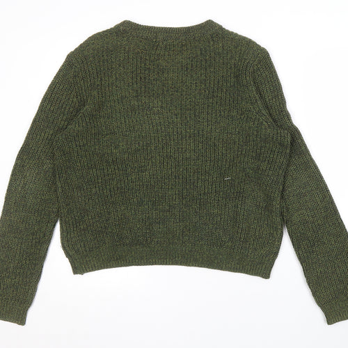 H&M Men's Green Pullover Jumper - M, Crew Neck