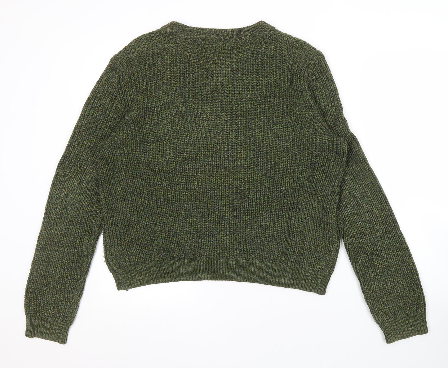 H&M Men's Green Pullover Jumper - M, Crew Neck