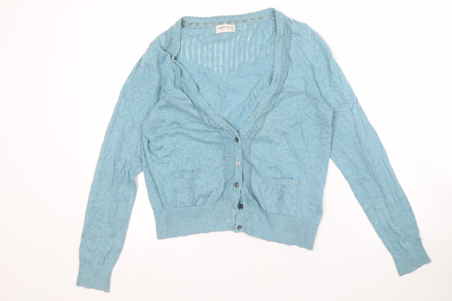 Marks and Spencer Women's Blue Cardigan - Size 12