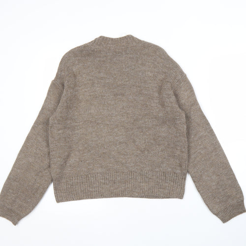 Marks and Spencer Women's Brown Studded Pullover Jumper S