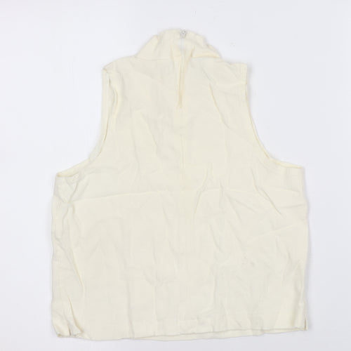 Charlotte Halton Women's Ivory Sleeveless Tank Size 14