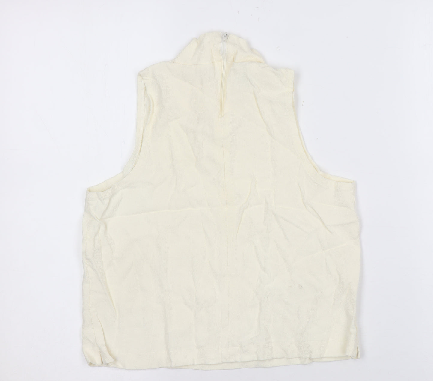 Charlotte Halton Women's Ivory Sleeveless Tank Size 14